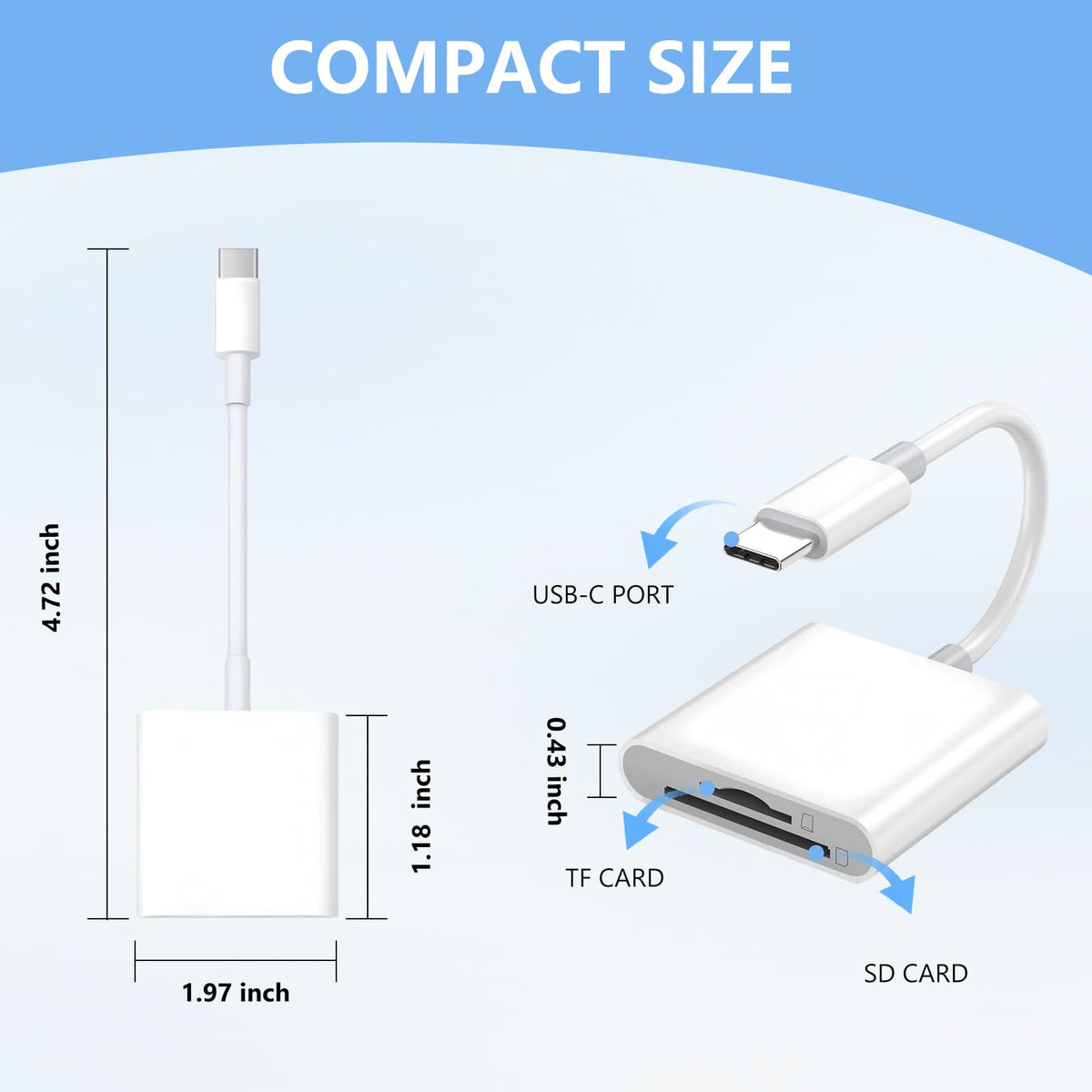 USB-C SD & MicroSD Memory Card Reader Adapter