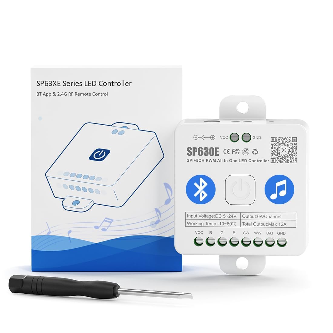 BTF-LIGHTING SPI PWM LED Controller with 4-Zone RF Remote