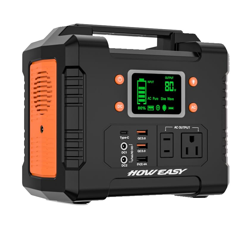 120W 88Wh Portable Power Station with AC & USB Ports