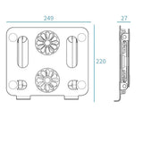 Foldable Aluminum Laptop Cooling Stand with Dual Fans
