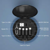 USB-C Travel Adapter Kit with SIM Storage & Phone Stand