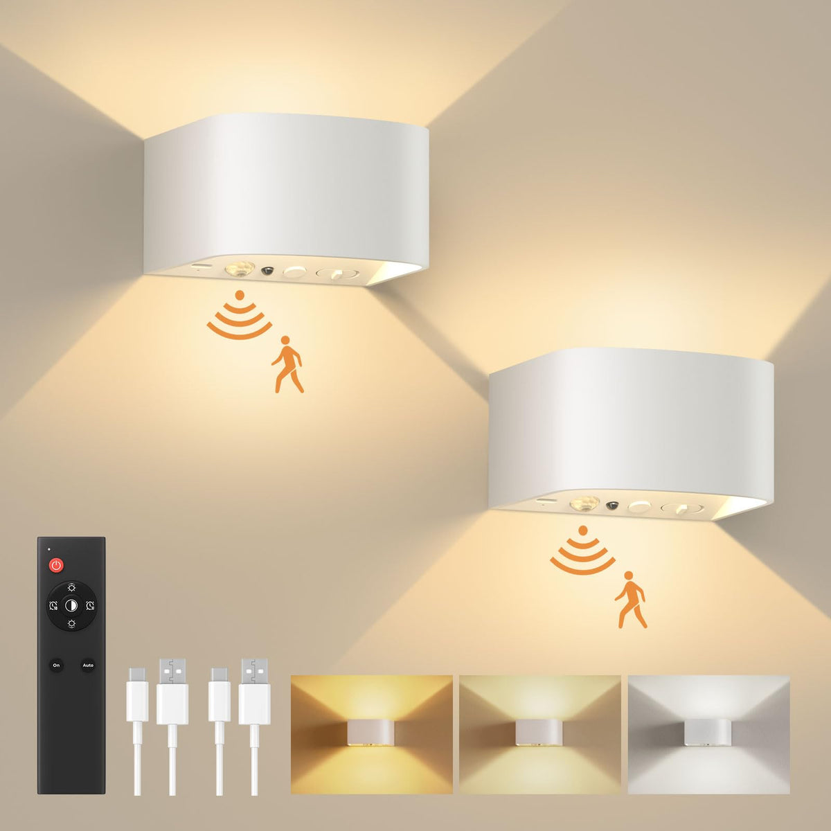 FULEN Rechargeable Motion Sensor Wireless Wall Light