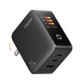 70W GaN USB-C 3-Port Fast Charger with Smart Display