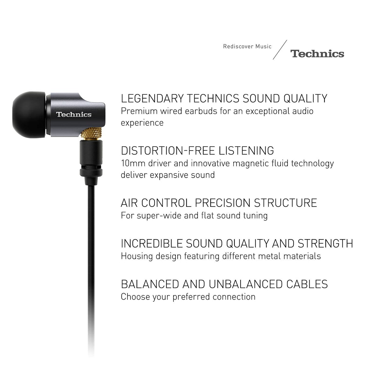 Technics EAH-TZ700 High-Fidelity Wired In-Ear Monitors