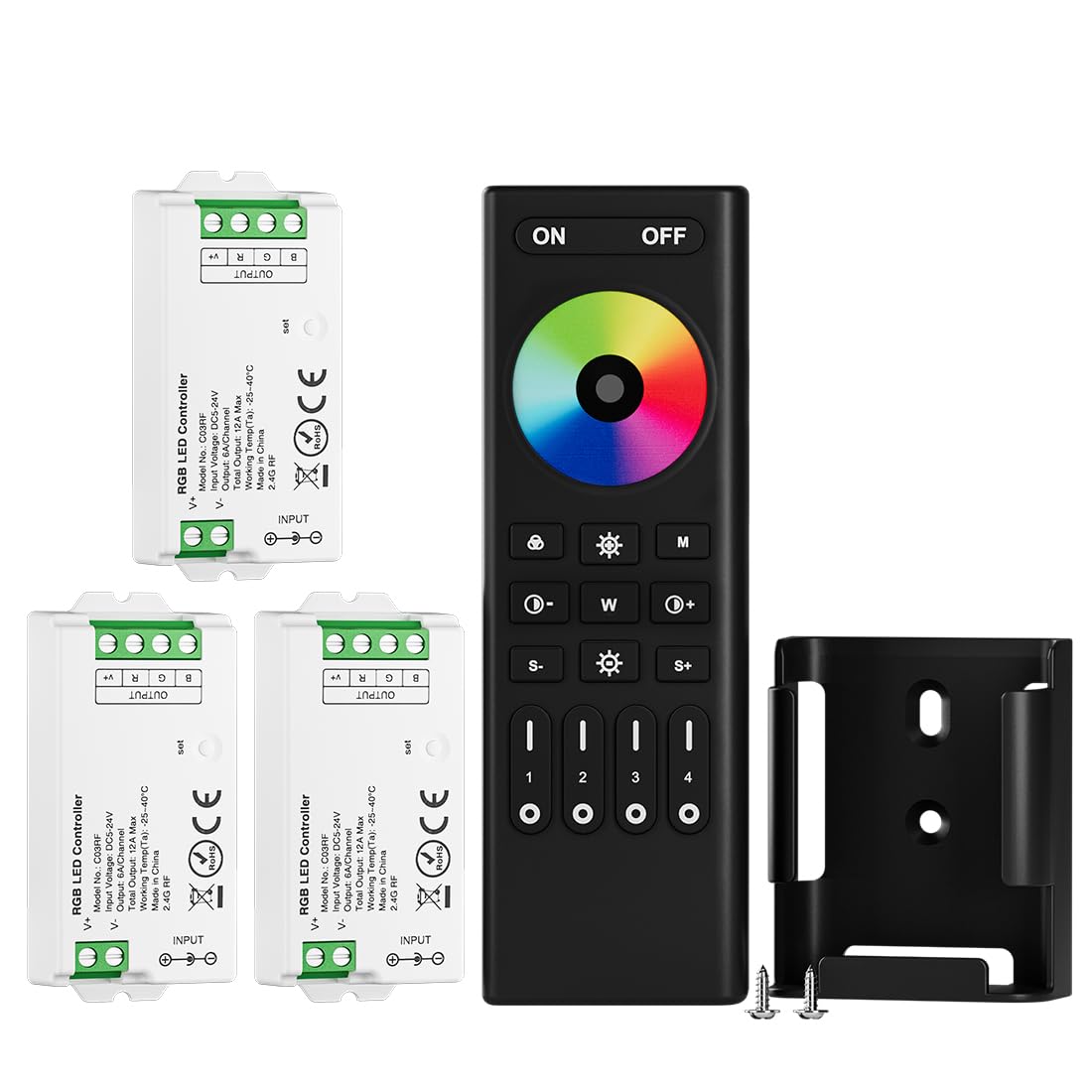 BTF-LIGHTING RF Remote Controller Kit for LED Strip Lights
