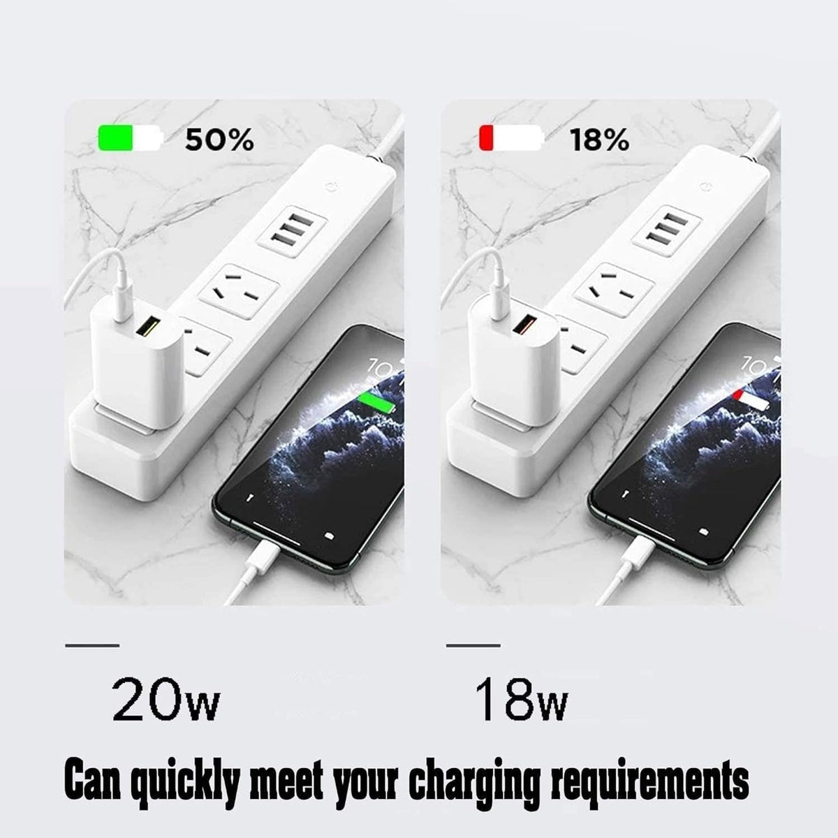 2-Pack Dual-Port USB-C Fast Wall Charger Blocks