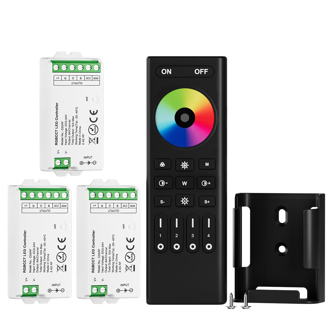 BTF-LIGHTING RF Remote Controller Kit for LED Strip Lights