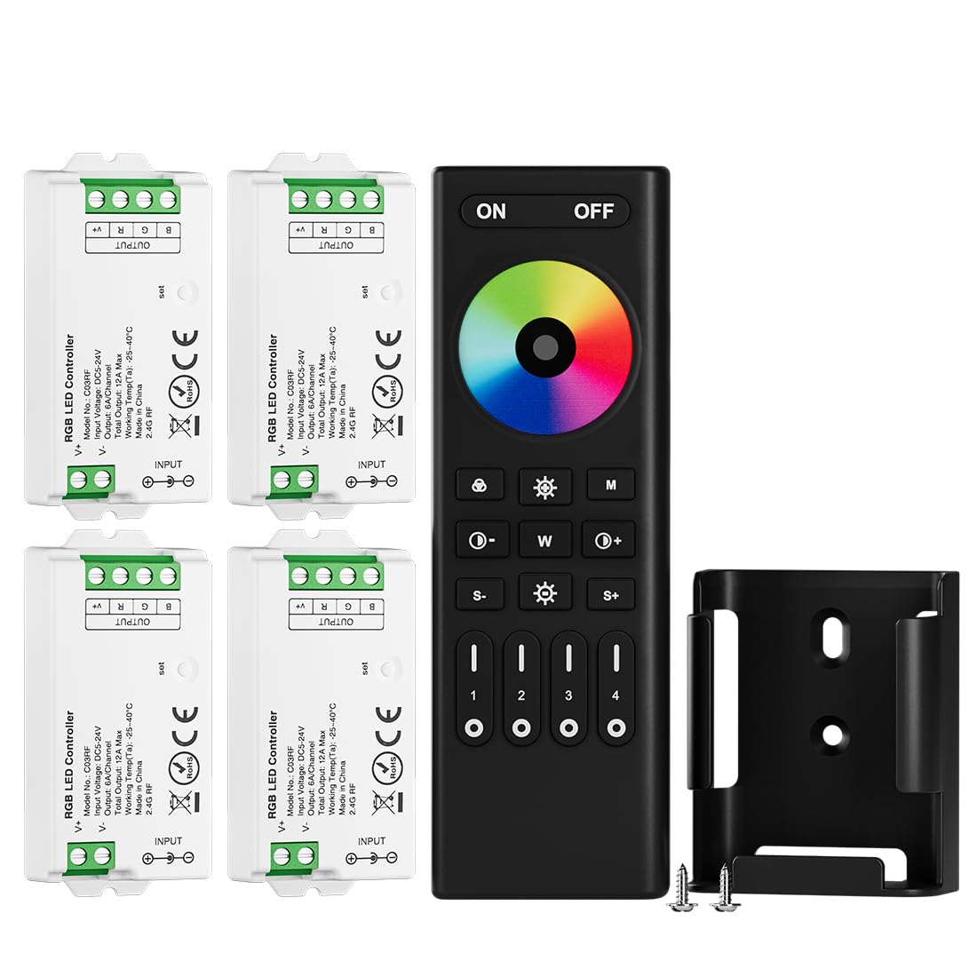 BTF-LIGHTING RF Remote Controller Kit for LED Strip Lights