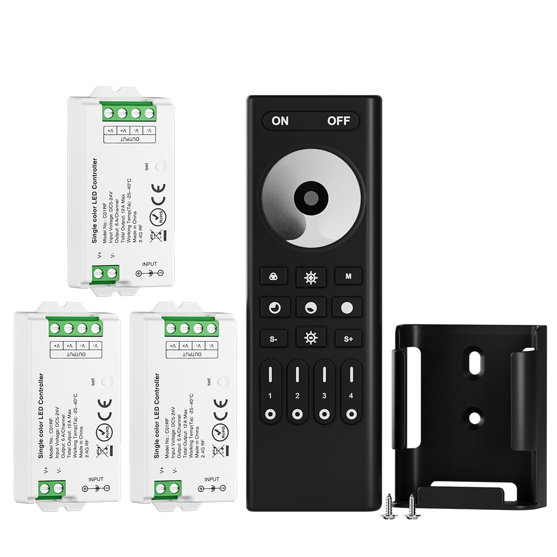 BTF-LIGHTING RF Remote Controller Kit for LED Strip Lights