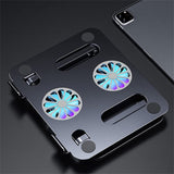 Foldable Aluminum Laptop Cooling Stand with Dual Fans