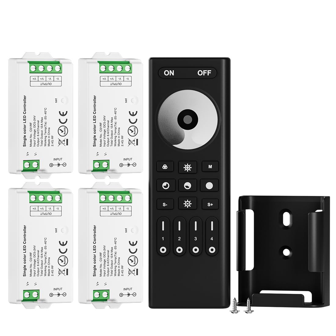 BTF-LIGHTING RF Remote Controller Kit for LED Strip Lights