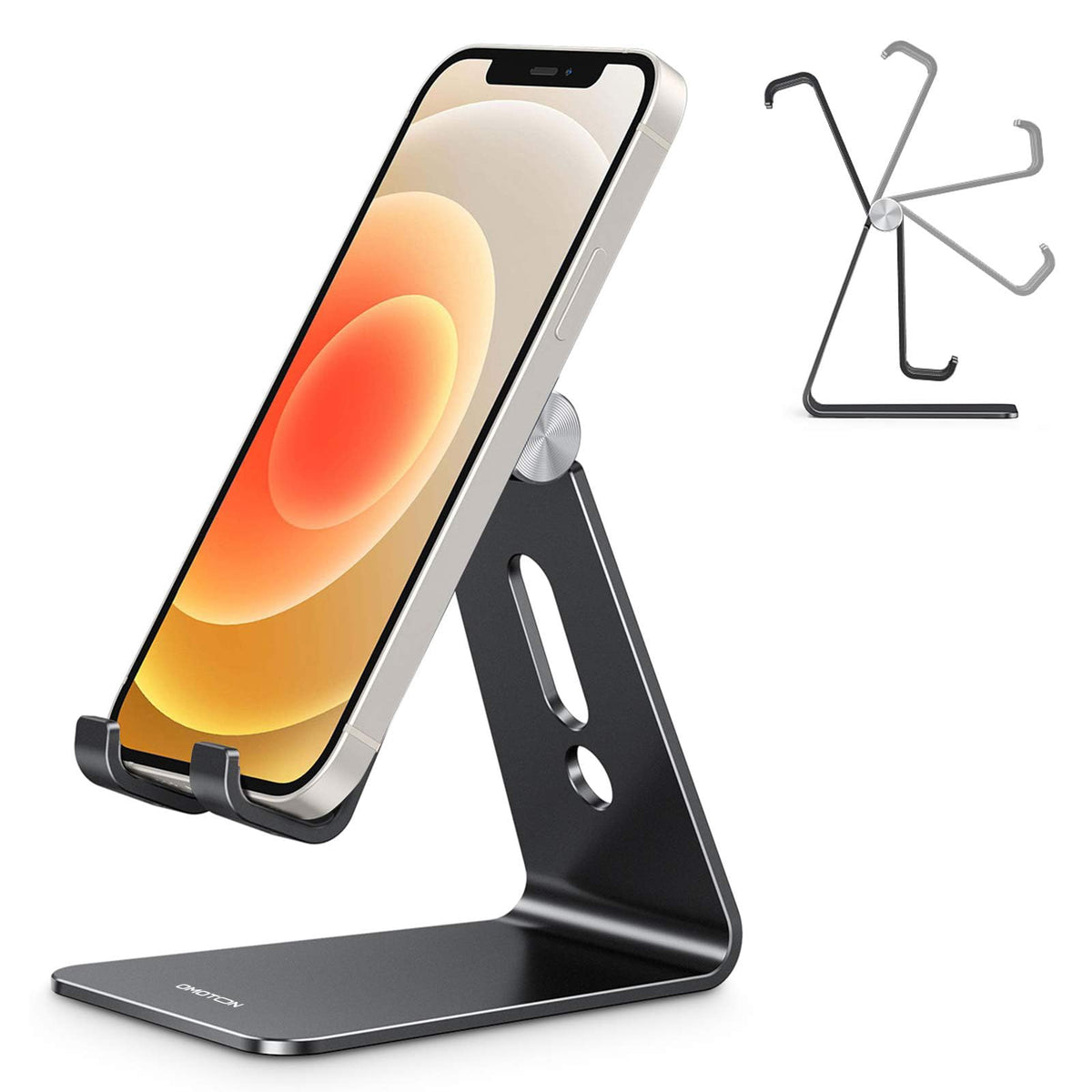 OMOTON C2 Adjustable Aluminum Phone Stand with Charging Cutout