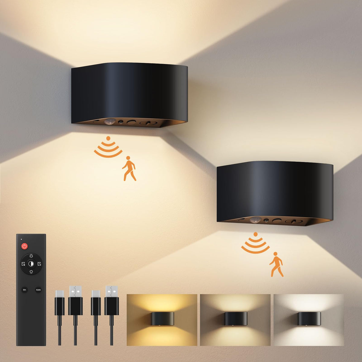 FULEN Rechargeable Motion Sensor Wireless Wall Light