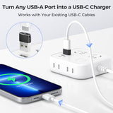 USB-A Male to USB-C Female Charging & Data Adapter