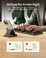 ProtoArc XK04 Foldable Bluetooth Travel Keyboard with PU Cover