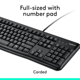 Logitech MK120 Full-Size Wired Keyboard & Mouse Combo