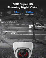 REOLINK 5MP PoE Security Camera System RLK8-520D4