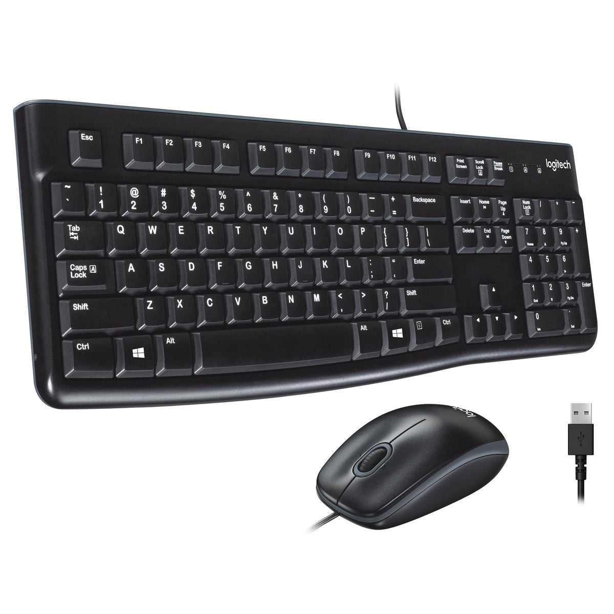 Logitech MK120 Full-Size Wired Keyboard & Mouse Combo