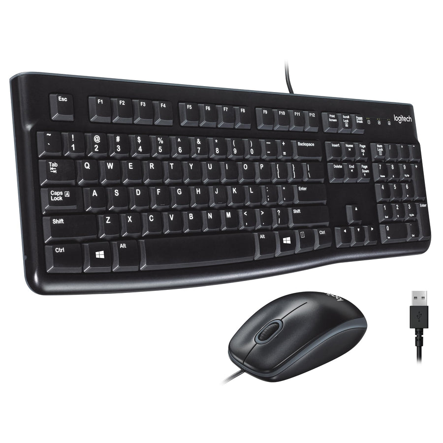 Logitech MK120 Full-Size Wired Keyboard & Mouse Combo