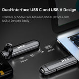 SSK Dual USB-C & USB-A Portable SSD Up to 550MB/s