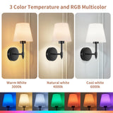 2-Pack Rechargeable Battery-Operated Wireless Wall Sconces