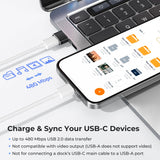 USB-A Male to USB-C Female Charging & Data Adapter