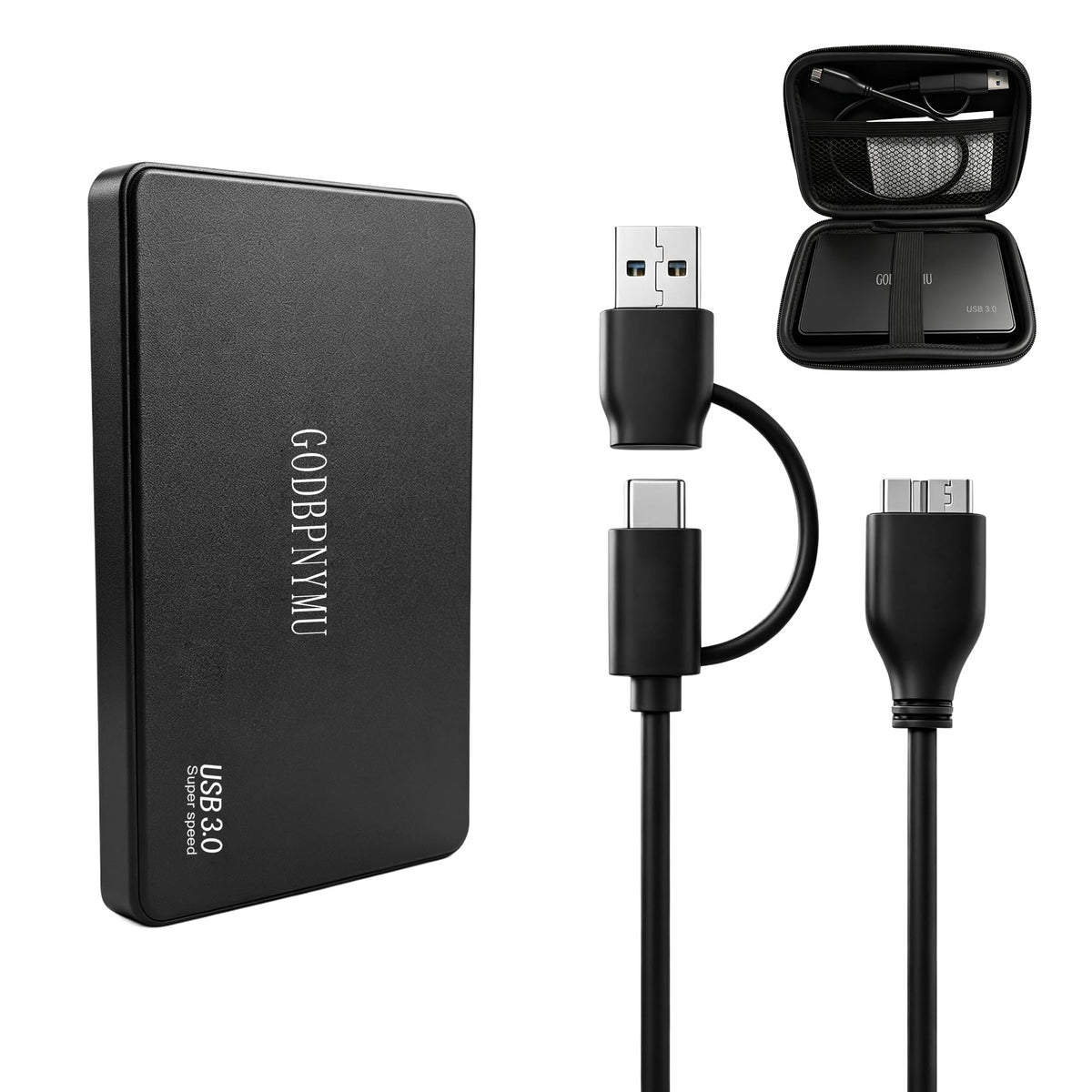 GODBPNYMU Portable External HDD Storage Drive