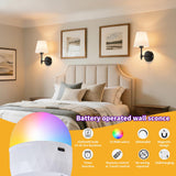 2-Pack Rechargeable Battery-Operated Wireless Wall Sconces