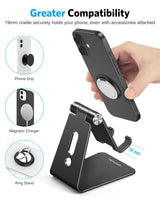 OMOTON C2 Adjustable Aluminum Phone Stand with Charging Cutout