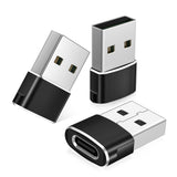 USB-A Male to USB-C Female Charging & Data Adapter