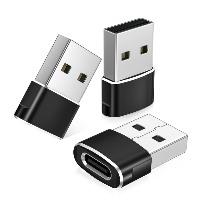 USB-A Male to USB-C Female Charging & Data Adapter