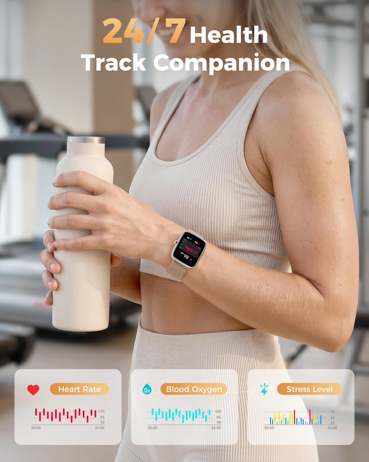 HOMOGO Bluetooth Fitness Smartwatch for iPhone & Android