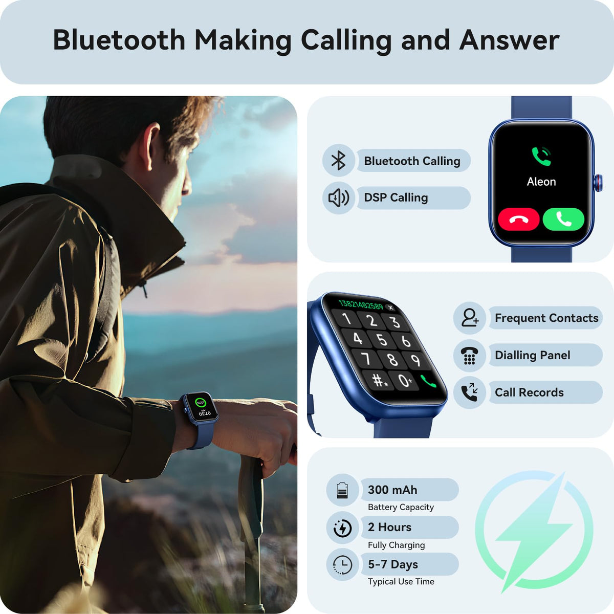Yoever Smartwatch with Built-In Alexa Voice Assistant