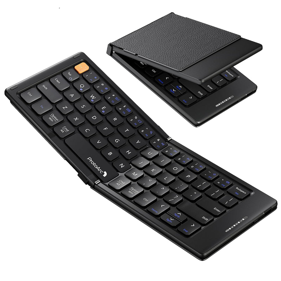 ProtoArc XK04 Foldable Bluetooth Travel Keyboard with PU Cover