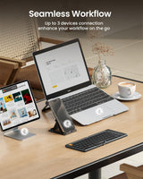 ProtoArc XK04 Foldable Bluetooth Travel Keyboard with PU Cover