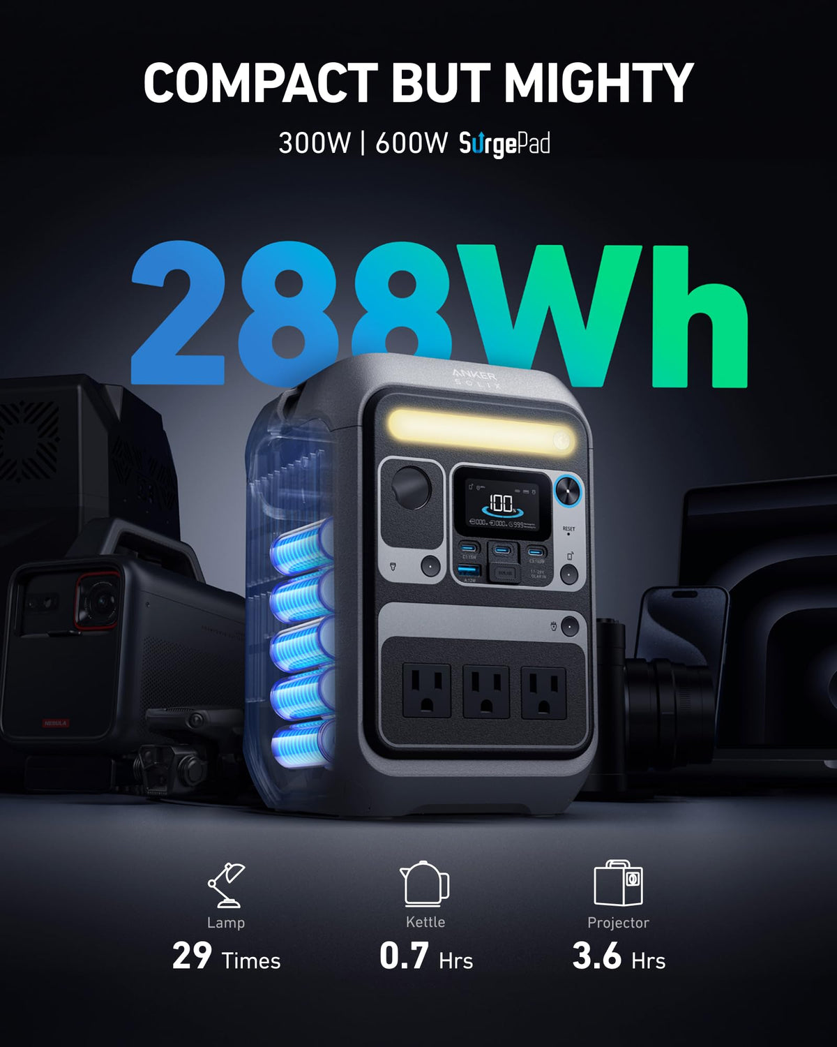 Anker SOLIX C300 Compact Portable Power Station