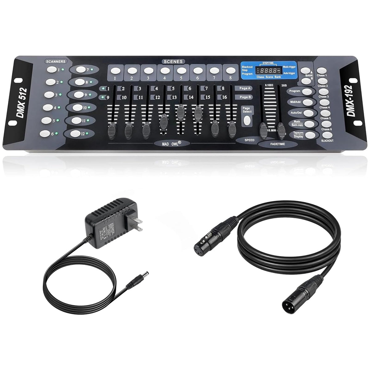 192-Channel DMX512 Lighting Controller Console for DJ Lights