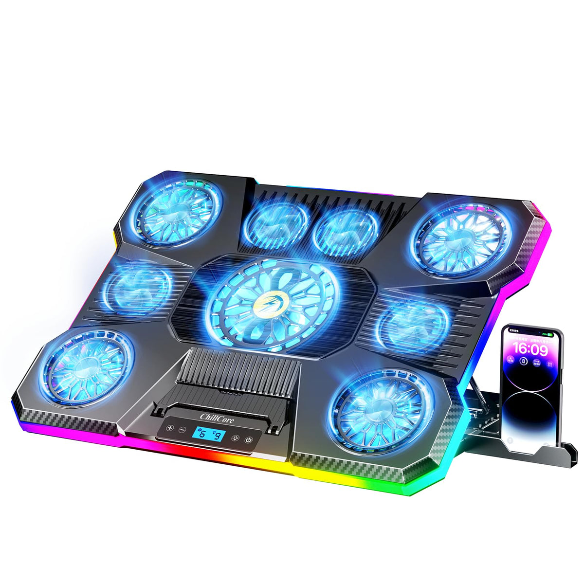 ChillCore RGB Laptop Cooling Pad with 9 Fans