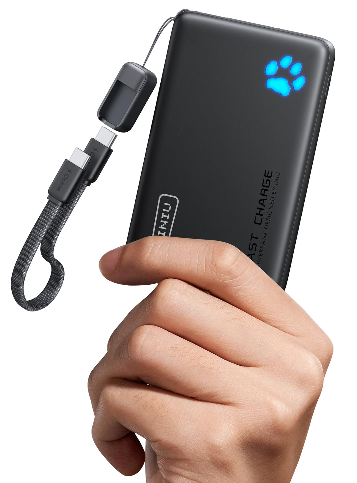 10,000mAh Slim USB-C Triple-Port Portable Power Bank