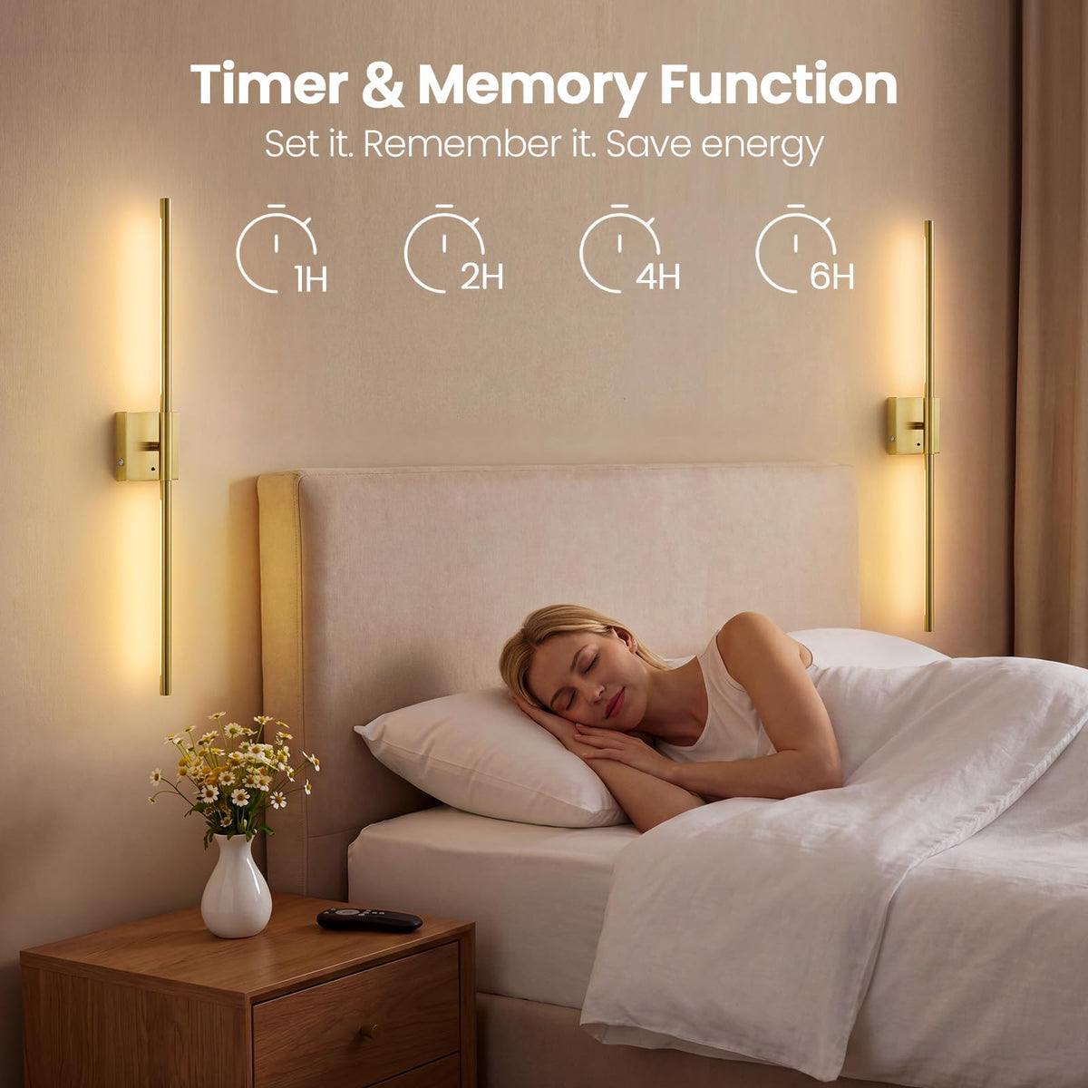 2-Pack Rechargeable Motion Sensor Wireless Wall Sconces
