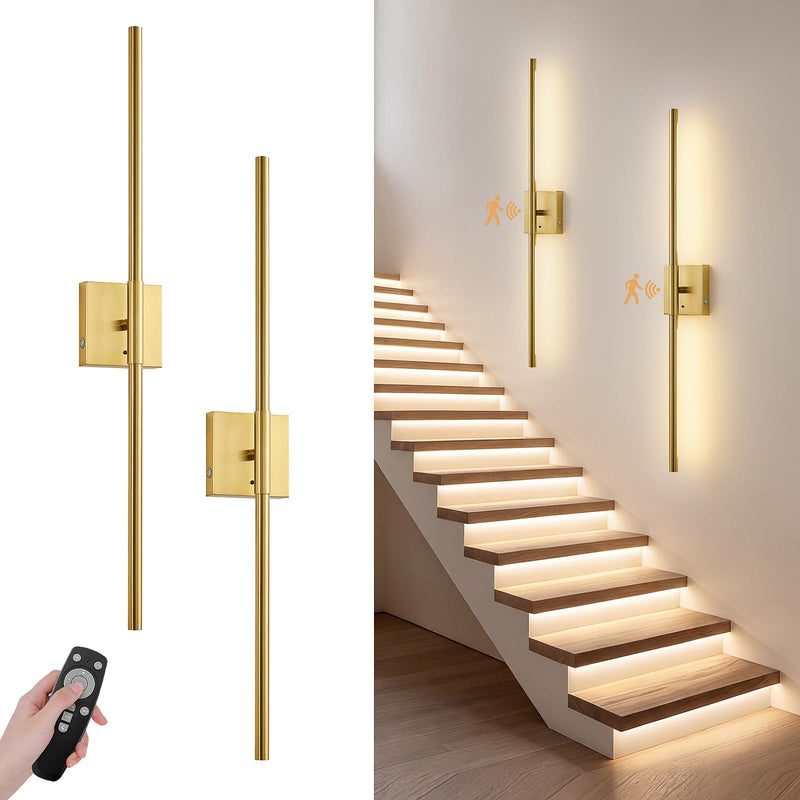 2-Pack Rechargeable Motion Sensor Wireless Wall Sconces