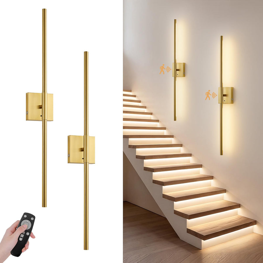 2-Pack Rechargeable Motion Sensor Wireless Wall Sconces