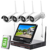 10-Inch NVR Security Camera System with LCD Monitor