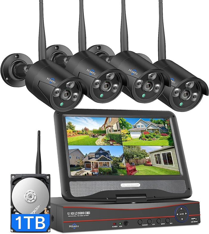 Hiseeu 4K NVR Security Camera System with 3MP/5MP Cameras