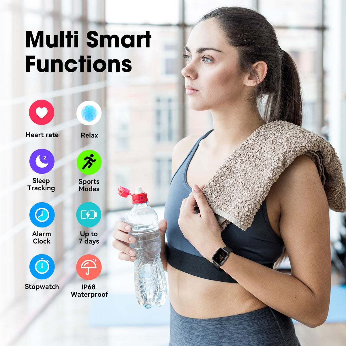 Fitness Tracker Watch with Heart Rate Monitor & Pedometer