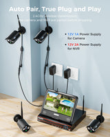 Hiseeu 4K NVR Security Camera System with 3MP/5MP Cameras