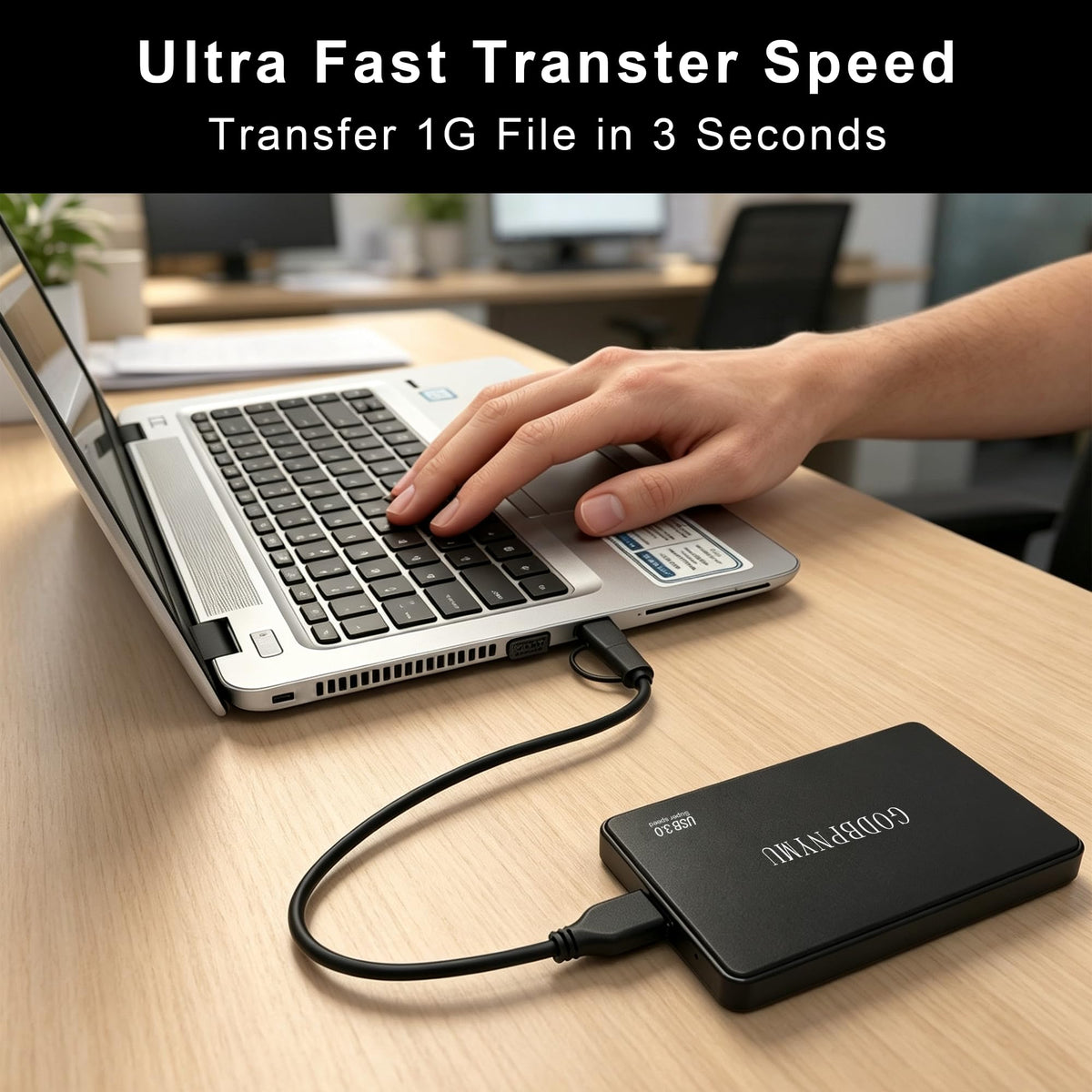 GODBPNYMU Portable External HDD Storage Drive