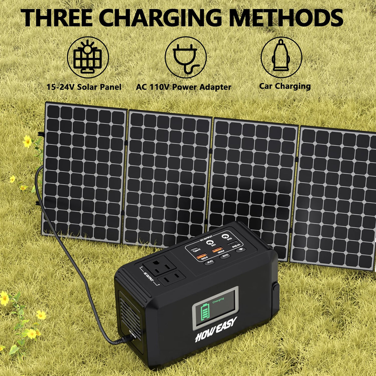 120W 88Wh Portable Power Station with AC & USB Ports