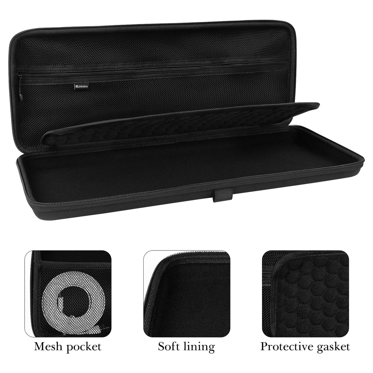Linkidea Hard Travel Case for 90%–96% Compact Keyboards