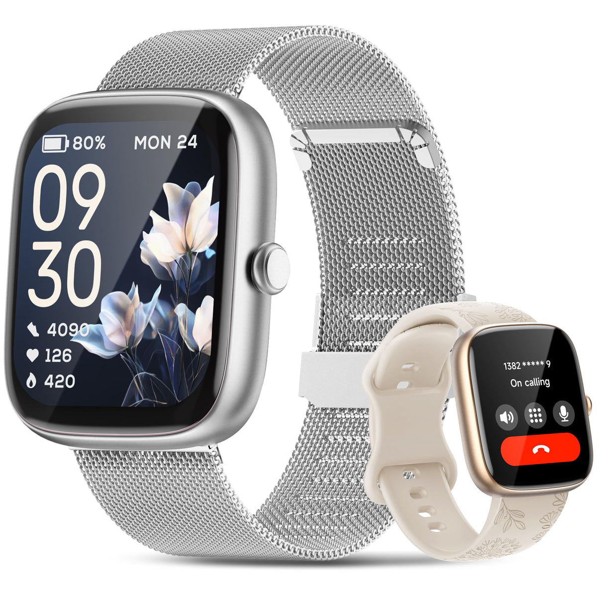 HOMOGO Bluetooth Fitness Smartwatch for iPhone & Android